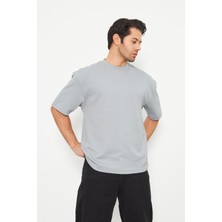 Zinox Erkek Bisiklet Yaka Oversize 2 Ip T-Shirt