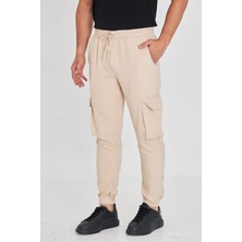 Masso Moda Duble Kumaş Kargo Cep Lastik Paça Pantolon