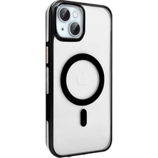 Erbar Joko Iphone 15 Gleam Pc Sert Magsafe Kılıf - Şeffaf-Siyah