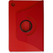 Erbar Samsung Galaxy Tab A9 Plus Kılıf 360 Tablet Deri Kılıf - Kırmızı