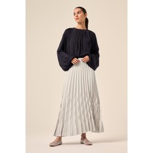 Ceremony Akordiyon Pliseli Etek 5636 Ekru