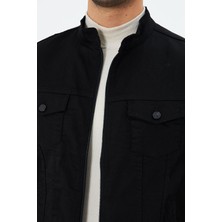 Oyga Erkek Slim Fit Fermuarlı Denim Kot Ceket