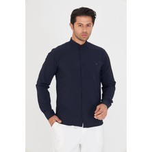 Masso Moda Slim Fit Hakim Yaka Erkek Gömlek Günlük Kullanıma Uygun