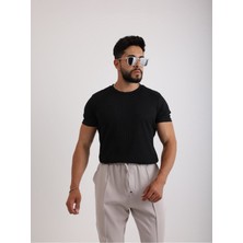 Zinox Kumaş Basic Kendinden Desenli T-Shirt