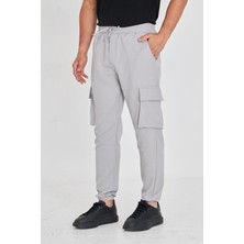 Masso Moda Duble Kumaş Kargo Cep Lastik Paça Pantolon