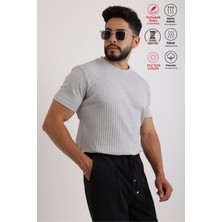 Erkek Fitilli Zinox Kumaş Tişört – Yumuşak Dokulu Basic Tişört