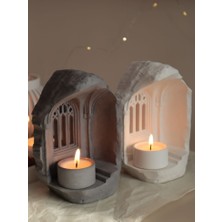 Yaratıcı Sanatlar Atölyesi El Yapımı Roma Mimarisi Mabet Mumluk Dekoratif Özel Tasarım Mumluk