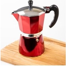 Storemax Mokapot 6-Cups Coffeehutt Bigg Coffee Kahve Demleme Kahve Ekipmanı Italyan Filtre Kahve Makinesi,kırmızı