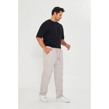 Masso Moda Erkek Baggy Parçalı Desen Yan Etiketli Gabardin Pantolon 721