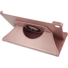 Erbar Samsung Galaxy P610 Tab S6 Lite 10.4 Kılıf 360 Tablet Deri Kılıf - Rose Gold