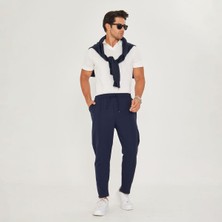 Zinox Erkek Çımalı Yandan Cepli Lastikli Bağcıklı Paça Fermuarlı Kullanışlı Slim Fit Jogger