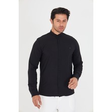 Masso Moda Slim Fit Hakim Yaka Erkek Gömlek Günlük Kullanıma Uygun