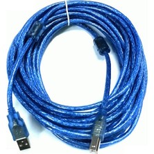 Ti-Mesh Usb 2.0 Gold Açık Mavi Yazıcı Printer Kablosu - 10M