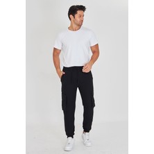 Masso Moda Duble Kumaş Kargo Cep Lastik Paça Pantolon