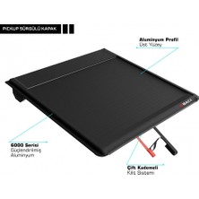 Modifiyecim Fiat Fullback V1 2016 ve Sonrası S-Back Sürgülü Bagaj Kapağı Rollbag Bagaj Kepengi