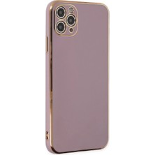 Erbar Iphone 11 Pro Max Kılıf Volet Silikon - Mor