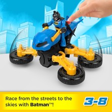 Süper Arkadaşlar Batman Oyuncağı, 3 Yaş ve Üzeri Okul Öncesi Çocuklar Için Mermi Fırlatıcılı Şekillendirme ve Dönüşüm Batcycle