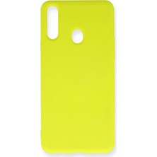 Erbar Samsung Galaxy A20S Kılıf Nano Içi Kadife Silikon - Sarı