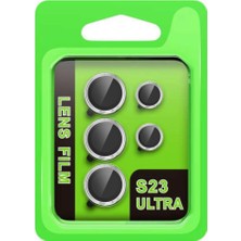 Erbar Samsung Galaxy S23 Ultra Raze Metal Kamera Lens - Gümüş