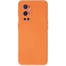 Erbar One Plus 9 Pro Kılıf Nano Içi Kadife Silikon - Turuncu