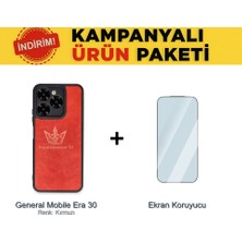 General Mobile Era 30 Ikili Ekonomik Koruma Paketi Aras Deri Kılıf + Temperli Ekran Koruyucu