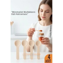 Tp Bfs 4’lü Ahşap Ölçü Kaşığı Seti – 6.5 cm Doğal Ahşap, Baharat ve Kahve Için Pratik Mutfak Yardımcısı