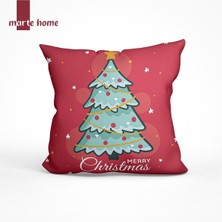Marte Home Yılbaşı & Christmas Çift Taraf Desen Baskılı Dekoratif Kırlent Kılıfı