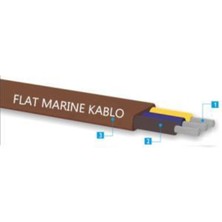 Erol Marin Kalaylı Yassı Marin Kablo 3x2.5mm 10 MT