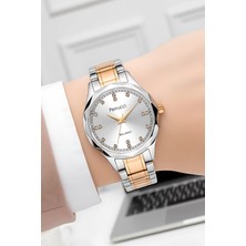 Ferrucci Çelik Kasa Kadın Kol Saati, Bileklik Hediye Gümüş-Rose Renk ZMFER212