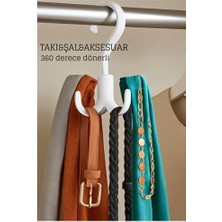 Tp Bfs 360° Dönerli Kancalı Çok Amaçlı Askı - Dolap Içi Düzenleyici Takı Askısı Şal Askısı