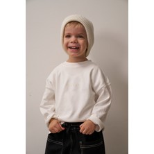 Oh la la Koala For Little Ones Beyaz Nakışlı Oversize  Uzun Kollu T-Shirt