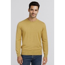 Ncs Jeans Erkek Triko Bisiklet Yaka Sarı Yün Görünümlü Tüylenmez 3009