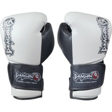 Dragondo 30376-P Beyaz Kunuri 3 Boks Eldiveni Muay Thai Eldiveni Kick Boxing Eldiveni