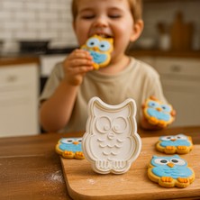 Flexilab Creative Baykuş Şeklinde Kurabiye Kalıbı – Sevimli Desenli, Şeker Hamuru ve Fondan Kesici | 7,7 x 9,5 x 1,2 cm