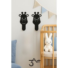 L Çocuk Odası Askılığı – Sevimli Hayvan Figürlü Metal Askı – Montessori Düzenleme Ürünü