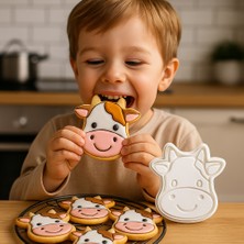 Flexilab Creative Inek Şeklinde Kurabiye Kalıbı – Sevimli ve Dayanıklı | 8,4 x 7,4 x 1,6 cm