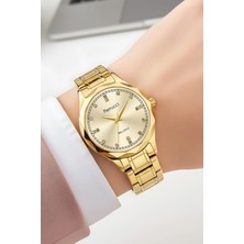 Ferrucci Çelik Kasa Kadın Kol Saati, Bileklik Hediye Gold Renk ZMFER212