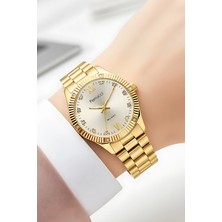 Ferrucci Jübile Kordon Çelik Kasa Kadın Kol Saati, Bileklik Hediye Gold Renk ZMFER209