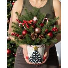 Megg El Yapımı Christmas Çam Vazo Saksı