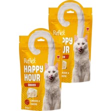 Reflex Plus Happy Hour Tavuk Etli ve Peynirli Seçici Kediler Için Kedi Ödülü 2 x 60GR