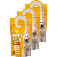 Reflex Plus Happy Hour Tavuk Etli ve Peynirli Seçici Kediler Için Kedi Ödülü 3 x 60GR