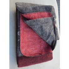 Aktarteks Pamuklu Çift Kişilik Battaniye Yılbaşı Geyik , Çam Ağacı Desenli