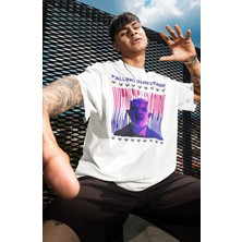 Fuddy Moda Unisex Watch The World Burn Yazılı Tişört, Oversize Rock Band Falling In Reverse Baskılı T-Shirt