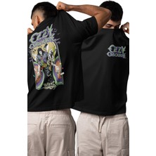 Fuddy Moda Unisex Patient Number 9 Sırt Baskılı Tişört, Oversize Ozzy Osbourne Temalı T-Shirt