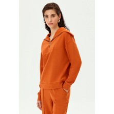 Allyco Yaka Detaylı Fermuarlı Regular Örme Sweatshirt