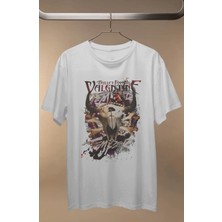 Fuddy Moda Unisex Bullet For My Valentine Baskılı Tişört, Oversize Rock Band Temalı Bisiklet Yaka T-Shirt