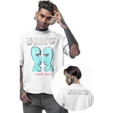 Fuddy Moda Unisex The Division Bell Tour 1994 Ense Baskılı Tişört, Oversize Pink Floyd Temalı T-Shirt