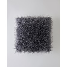 English Home Fluffy Kırlent Kılıfı 45x45 cm Gri