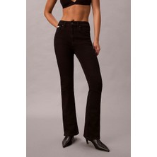 Calvin Klein Yüksek Bel Ispanyol Paça Ck Klasik Siyah Kadın Siyah Jeans LV047B942G-JW4