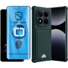 Vendas Xiaomi Redmi Note 14 Pro 4G kılıf kelvin kartvizitli newface silikon kılıf + Polymer Nano ekran koruyucu